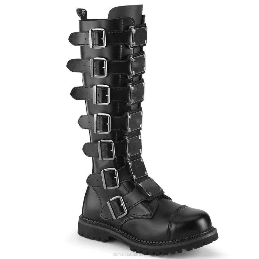 Black Leather Demonia Riot-21MP R6NZ121
