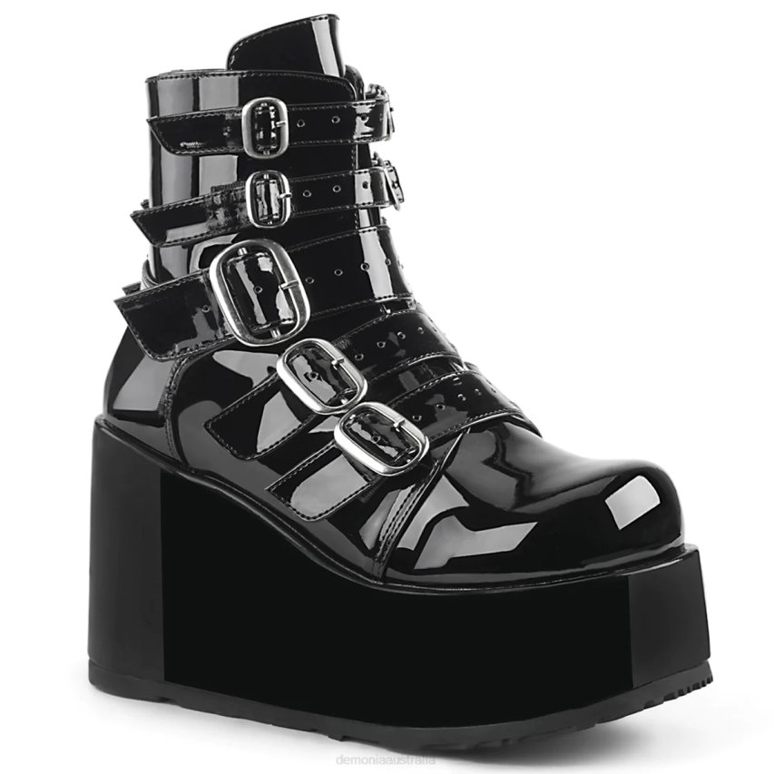 Black Patent Demonia Concord-57 R6NZ59