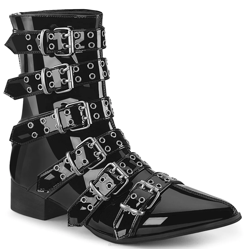 Black Patent Demonia Warlock-70 R6NZ208