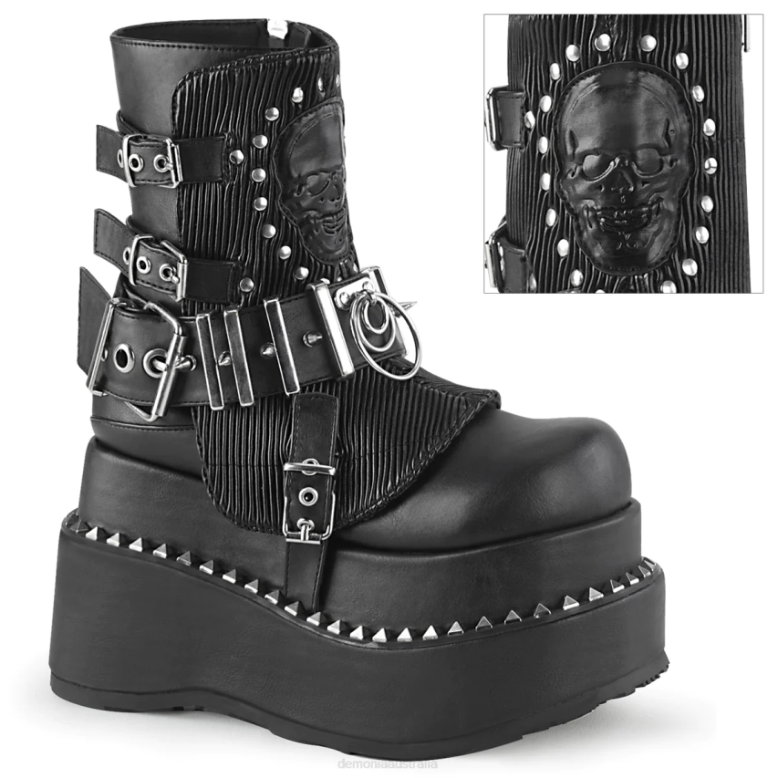 Black Vegan Leather Demonia Bear-150 R6NZ21