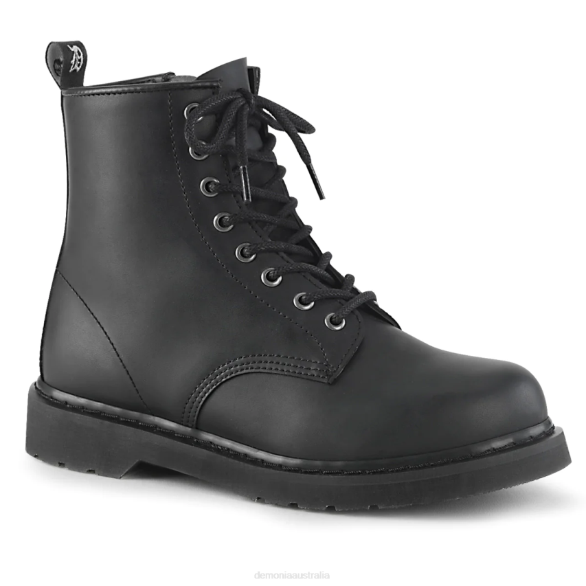 Black Vegan Leather Demonia Bolt-100 R6NZ23