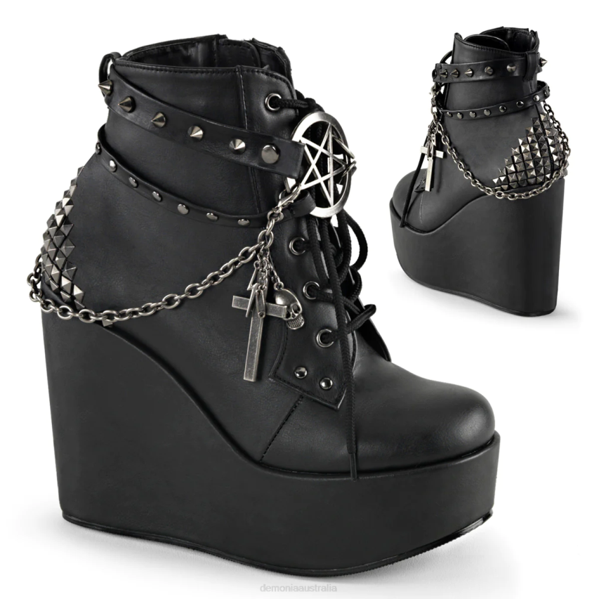 Black Vegan Leather Demonia Poison-101 R6NZ106