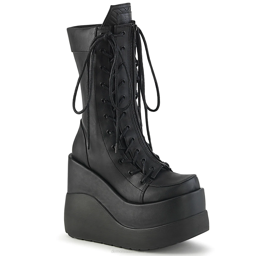 Black Vegan Leather-Patent Demonia Void-118 R6NZ200