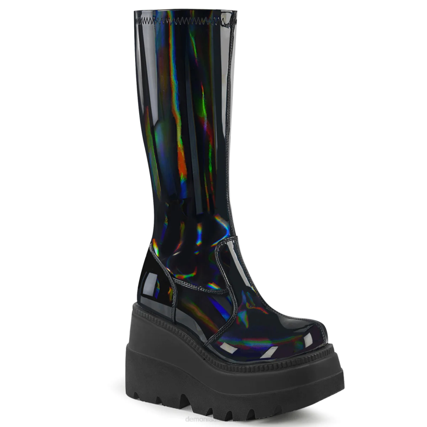 Stretch Black Patent Holo Demonia Shaker-65 R6NZ141