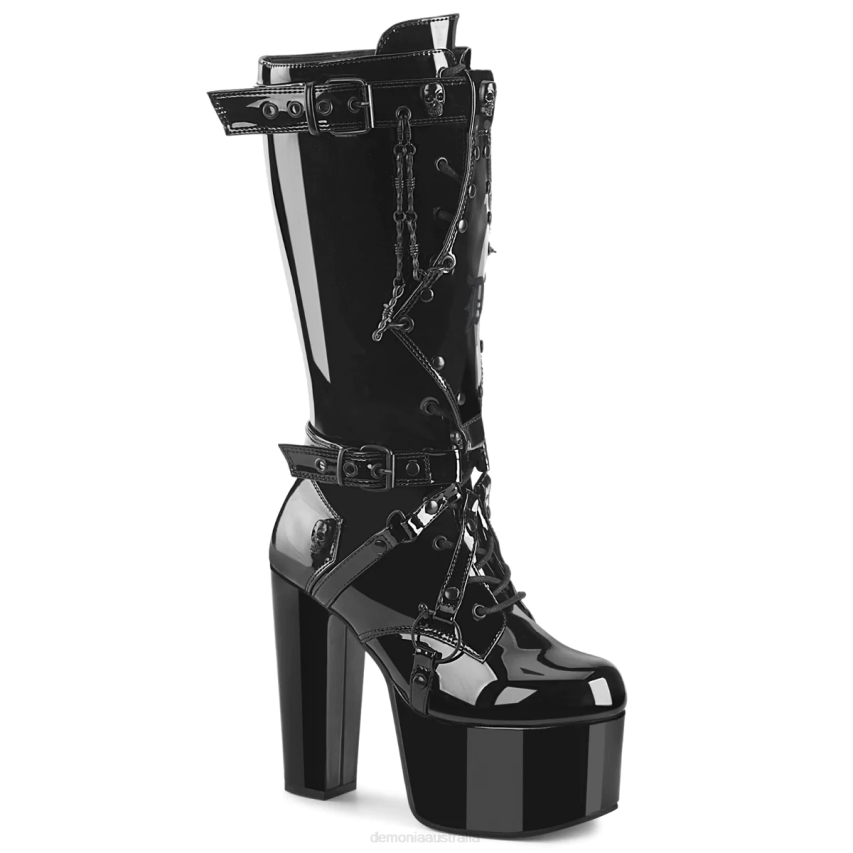 Black Patent Demonia Torment-218 R6NZ350