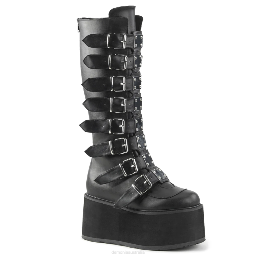 Black Vegan Leather Demonia Damned-318 R6NZ260