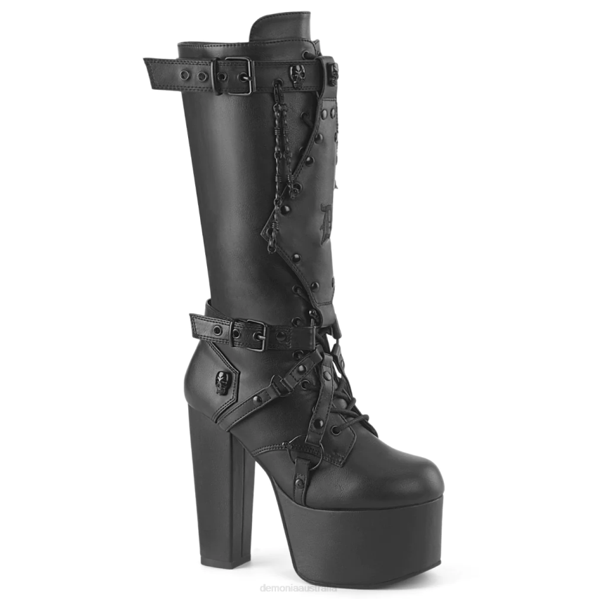Black Vegan Leather Demonia Torment-218 R6NZ349