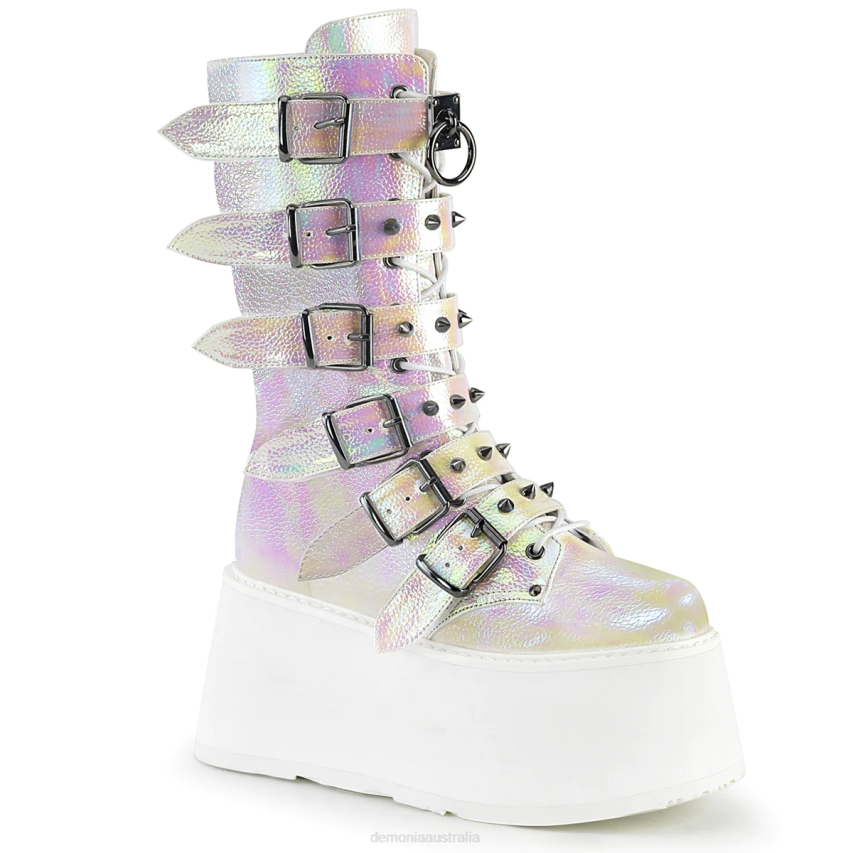 Pearl Iridescent Vegan Leather Demonia Damned-225 R6NZ255