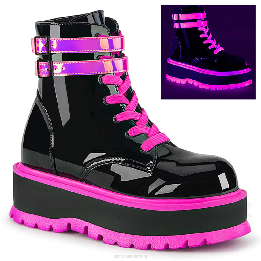 Black UV Iridescent Pink Demonia Slacker-52 R6NZ730