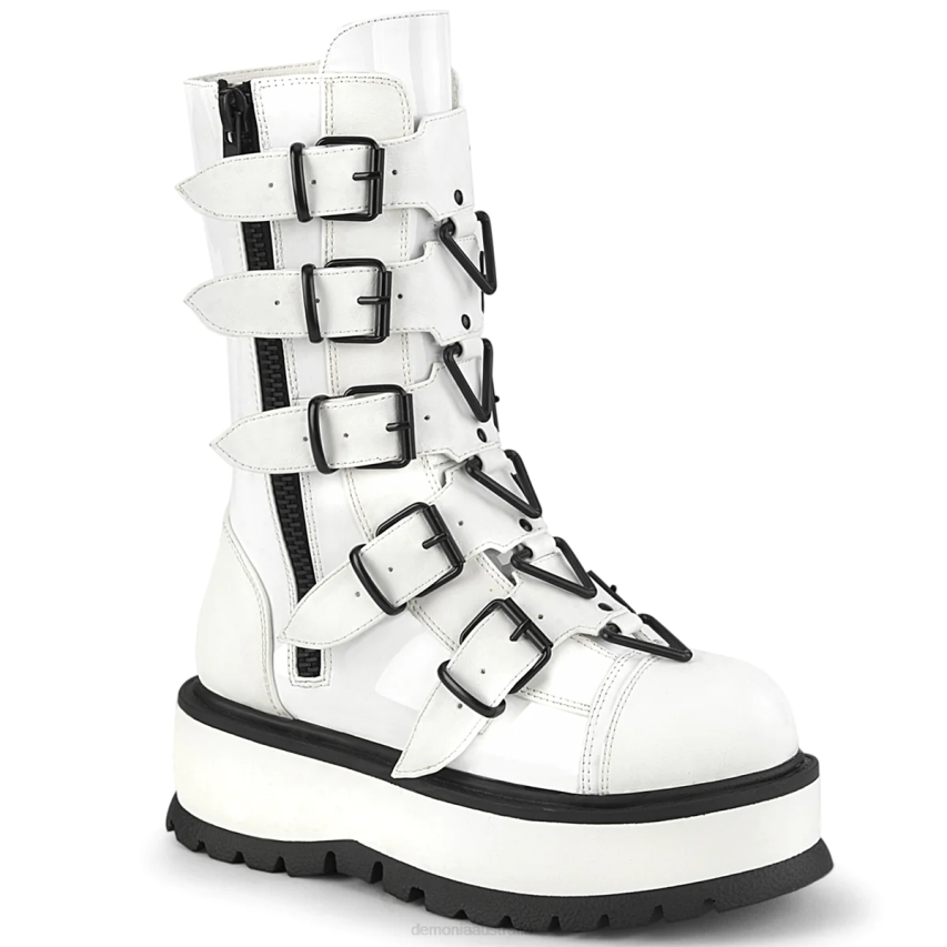 White Patent Demonia Slacker-160 R6NZ721