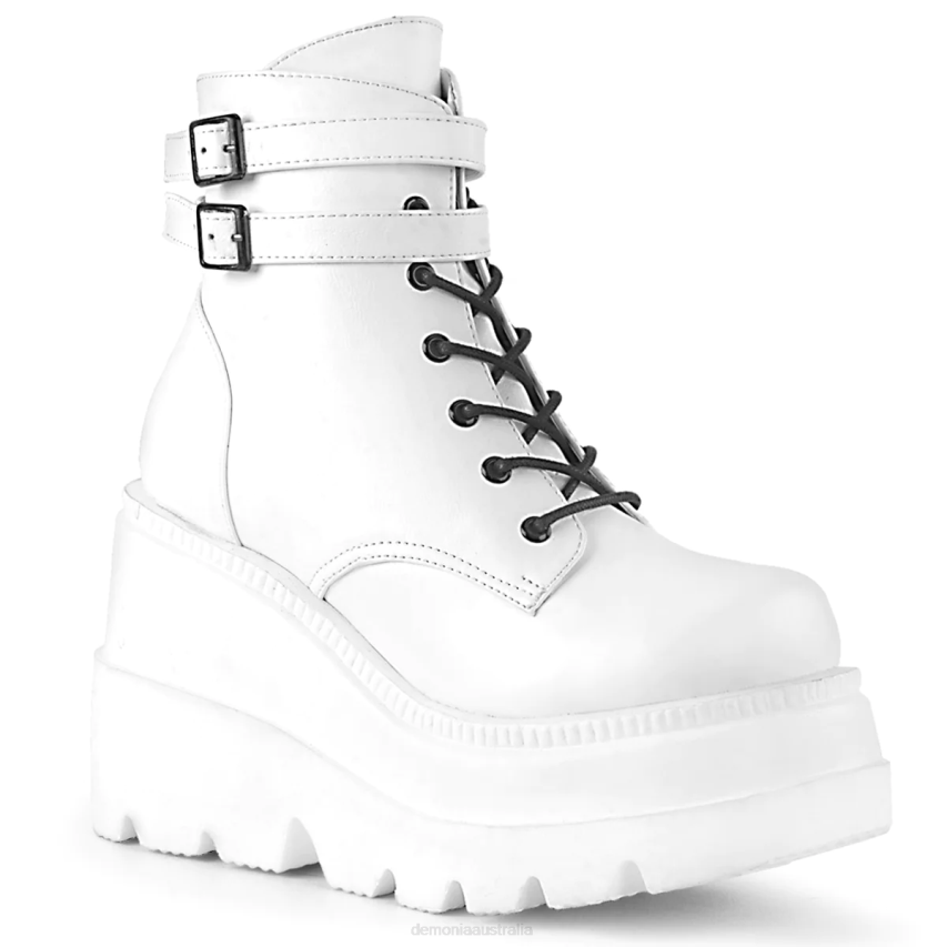 White Vegan Leather Demonia Shaker-52 R6NZ700