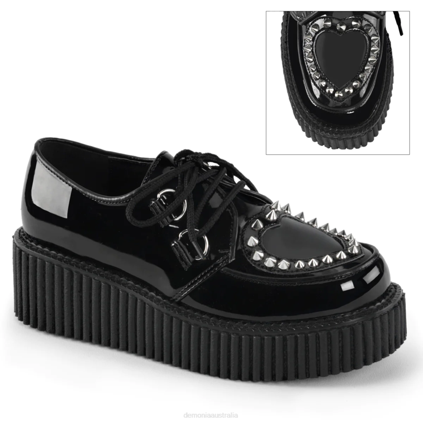 Black Patent Demonia Creeper-108 R6NZ365