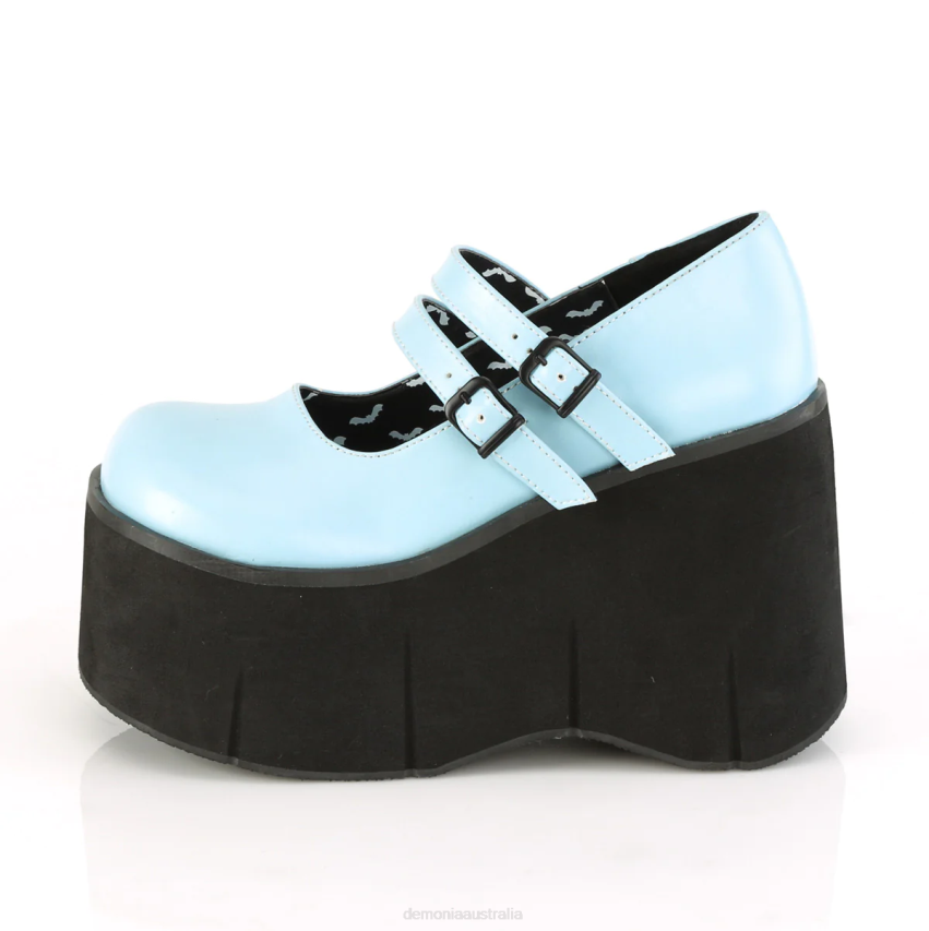 Baby Blue Vegan Leather Demonia Kera-08 R6NZ429