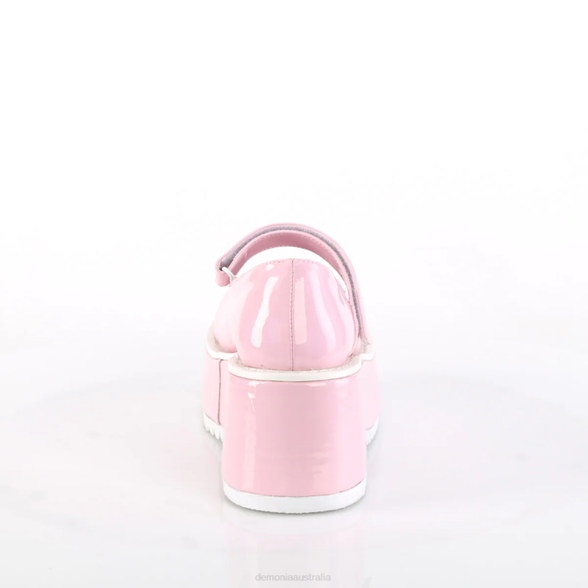 Baby Pink Holo Patent Demonia Dollie-01 R6NZ412