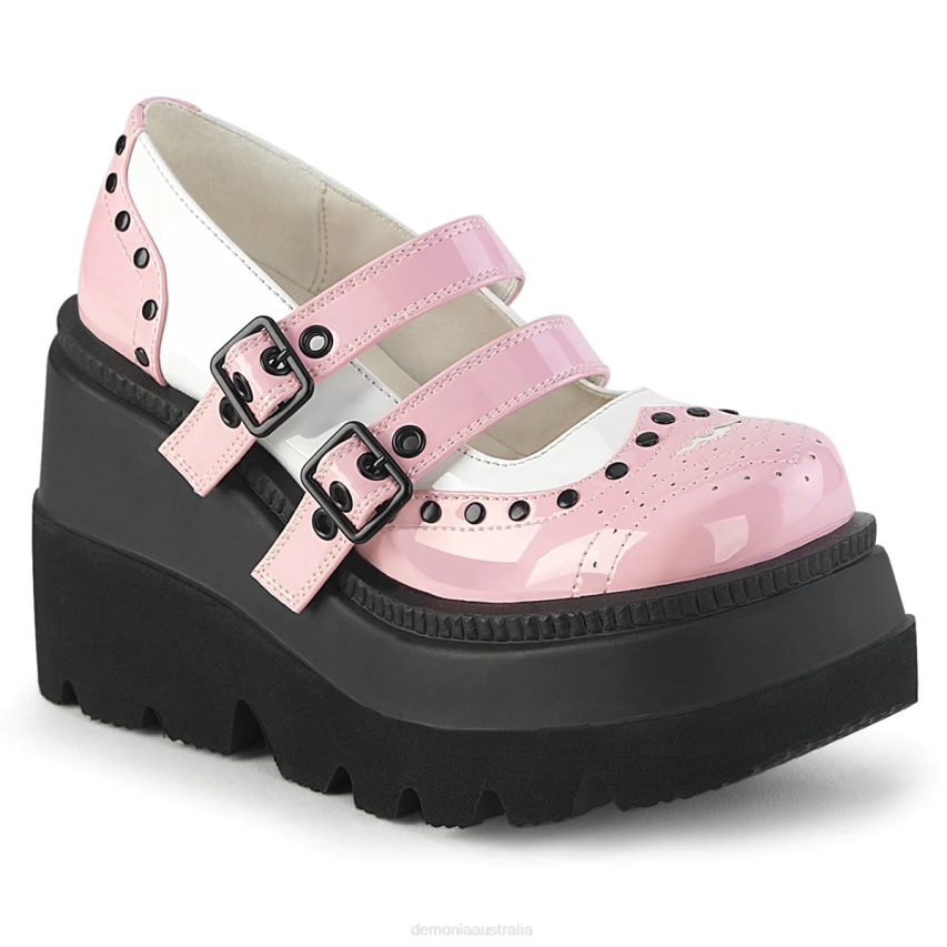 Baby Pink-White Patent Demonia Shaker-27 R6NZ447