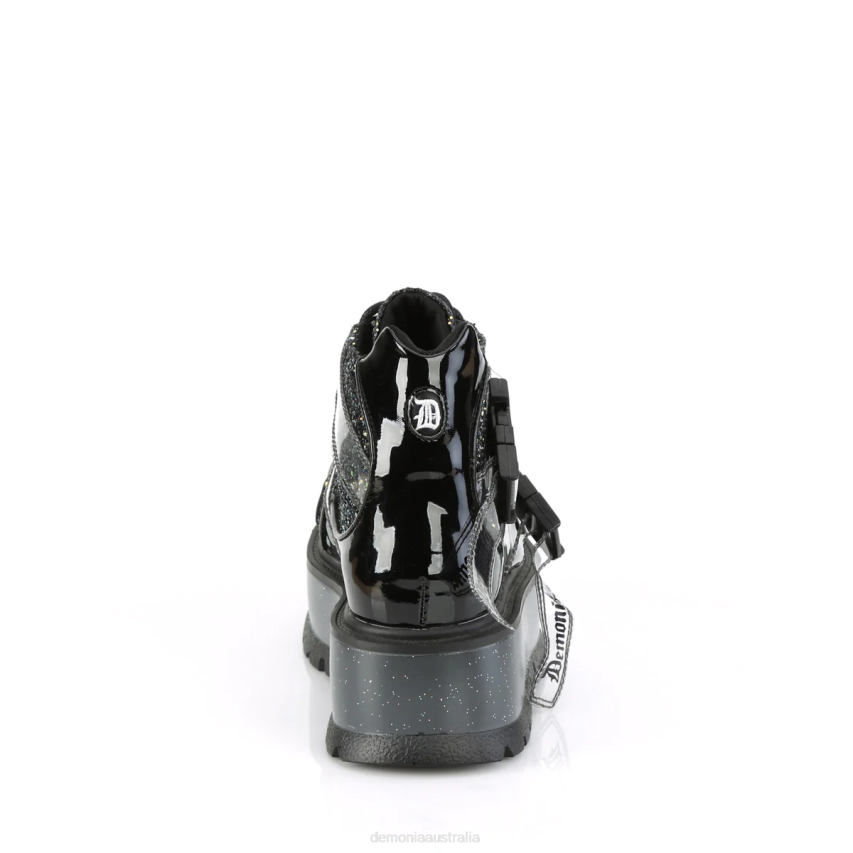 Black Patent-Black Multi Glitter Demonia Slacker-50 R6NZ455