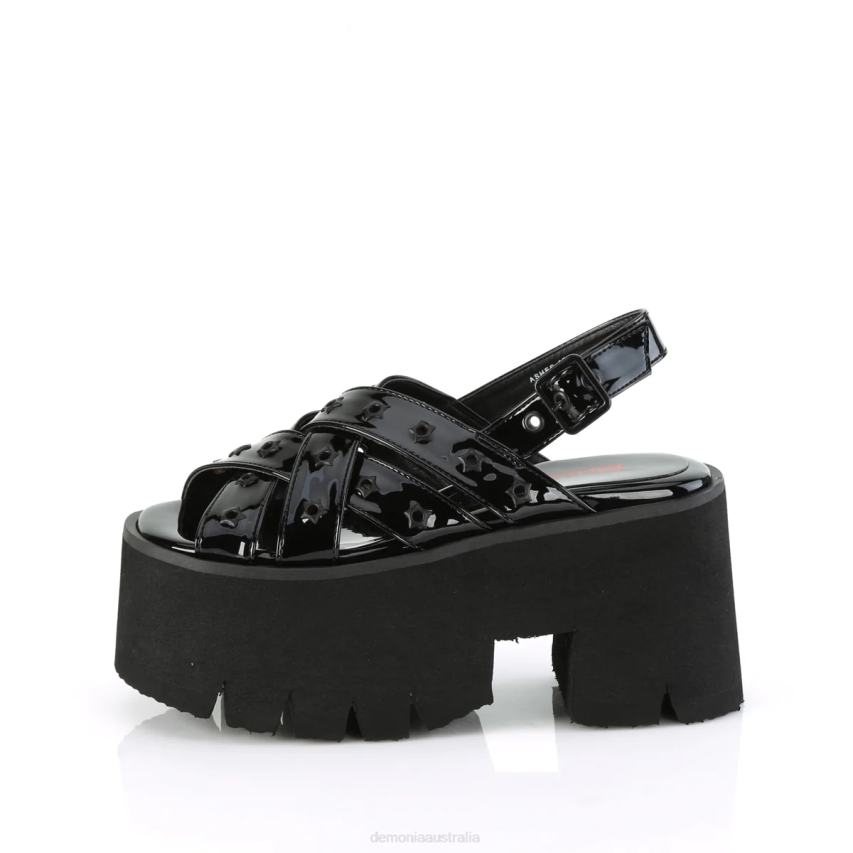 Black Patent Demonia Ashes-12 R6NZ395