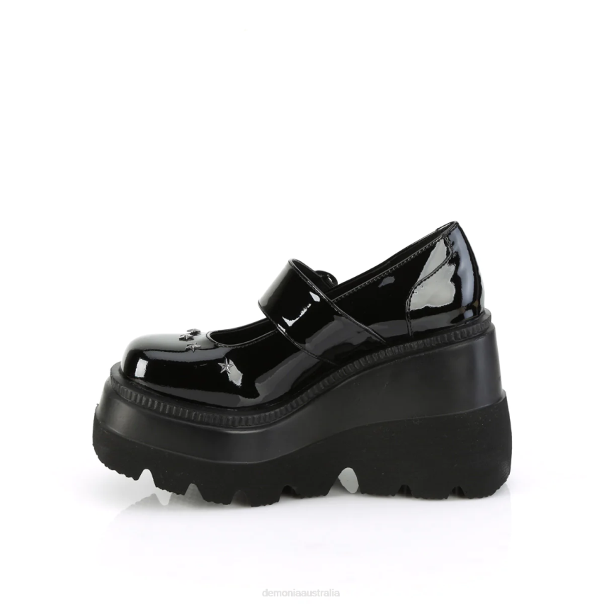 Black Patent Demonia Shaker-23 R6NZ444
