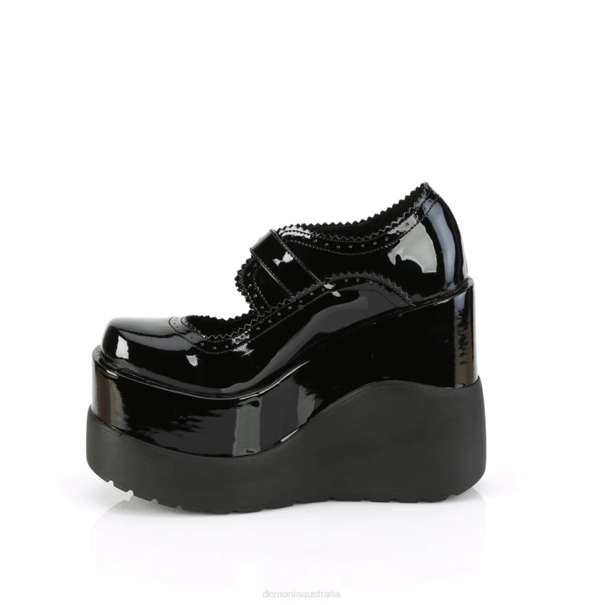 Black Patent Demonia Void-38 R6NZ478