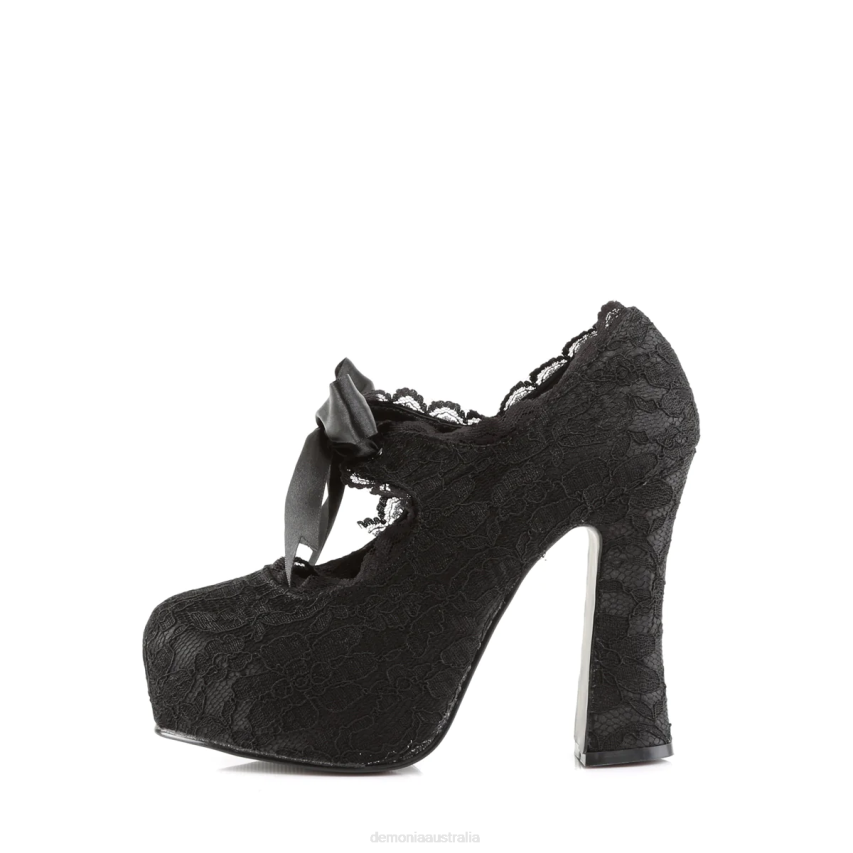 Black Satin-Black Lace Demonia Demon-11 R6NZ410