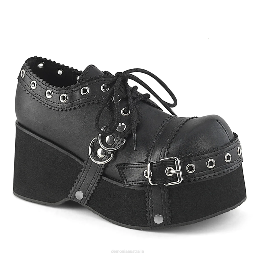 Black Vegan Leather Demonia Dank-28 R6NZ409