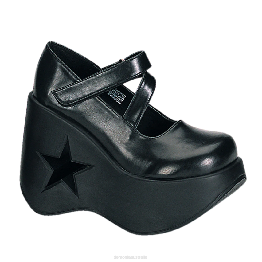 Black Vegan Leather Demonia Dynamite-03 R6NZ417
