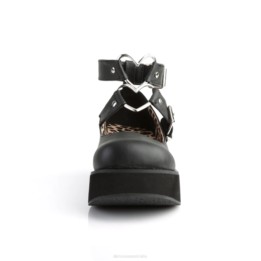 Black Vegan Leather Demonia Sprite-02 R6NZ463