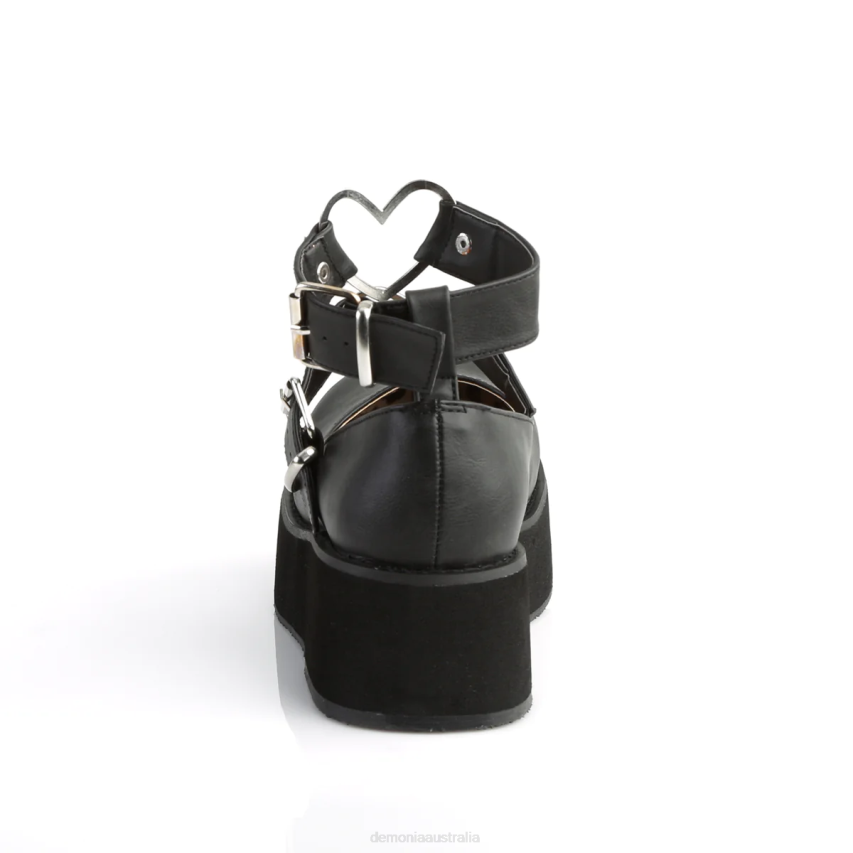 Black Vegan Leather Demonia Sprite-02 R6NZ463