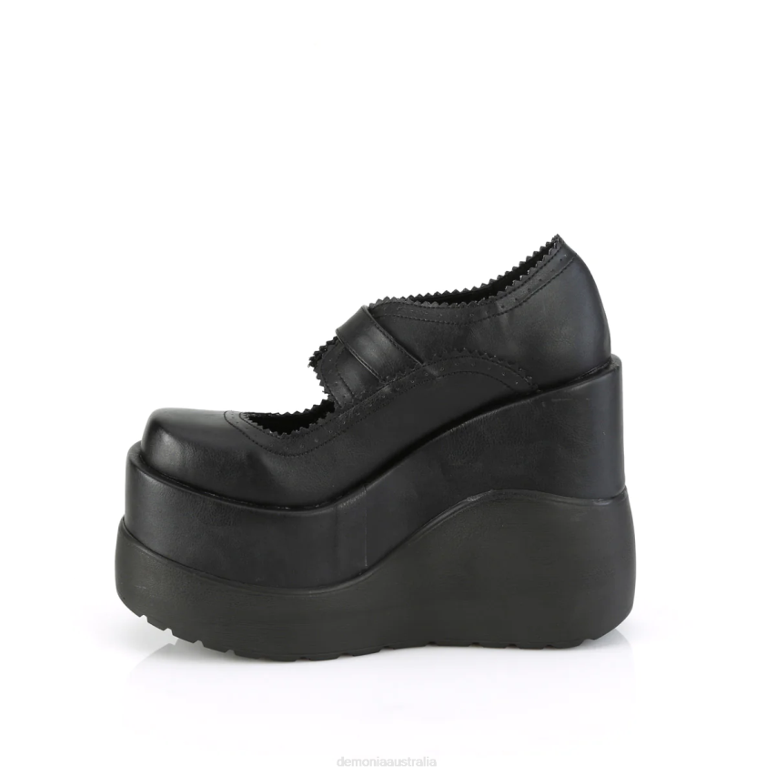 Black Vegan Leather Demonia Void-38 R6NZ480