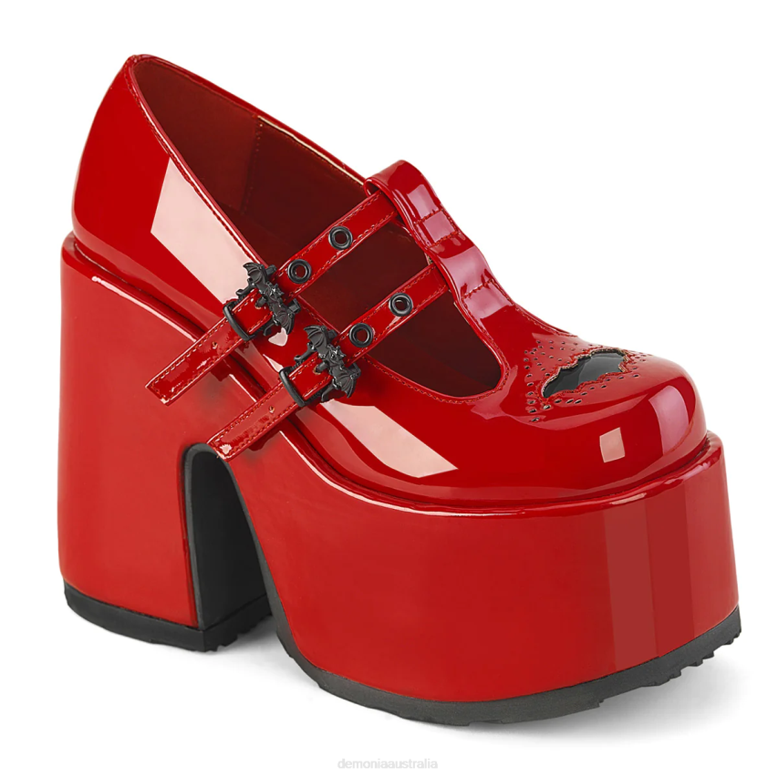Red Patent Demonia Camel-55 R6NZ401