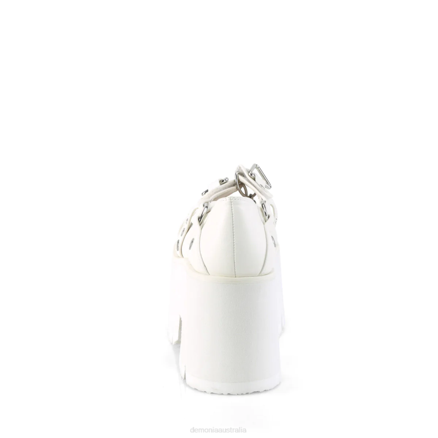 White Vegan Leather Demonia Ashes-33 R6NZ397