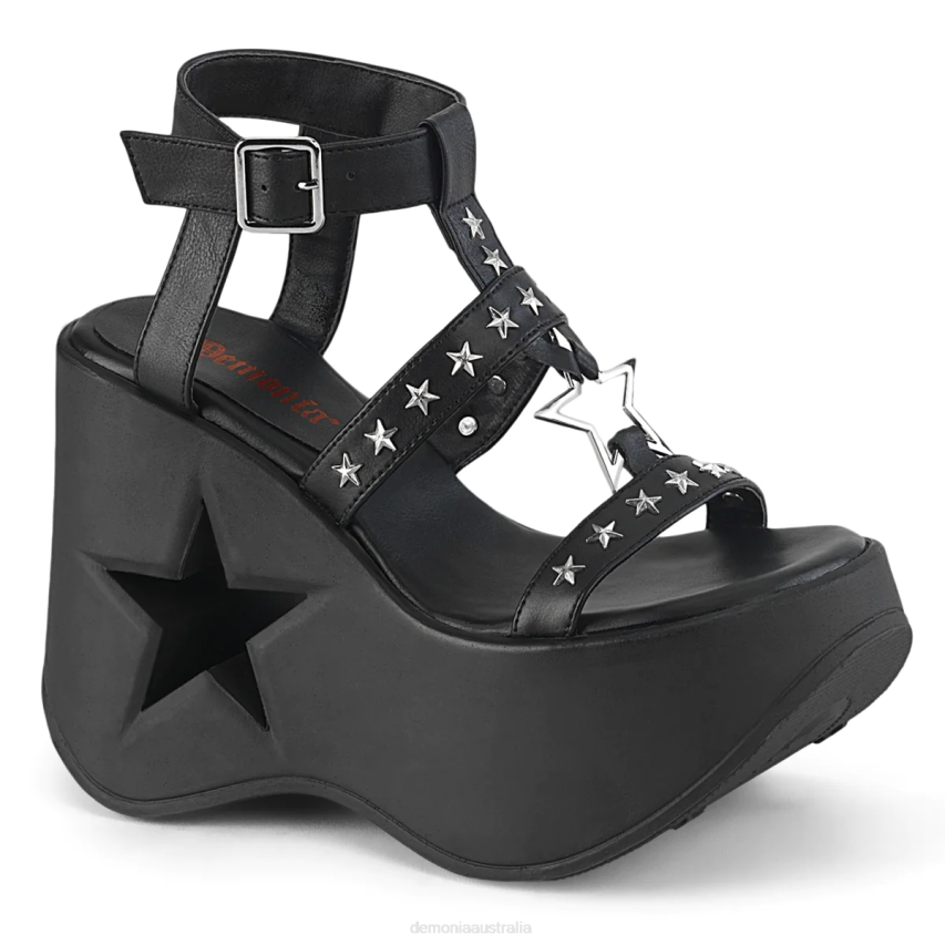 Black Vegan Leather Demonia Dynamite-12 R6NZ519
