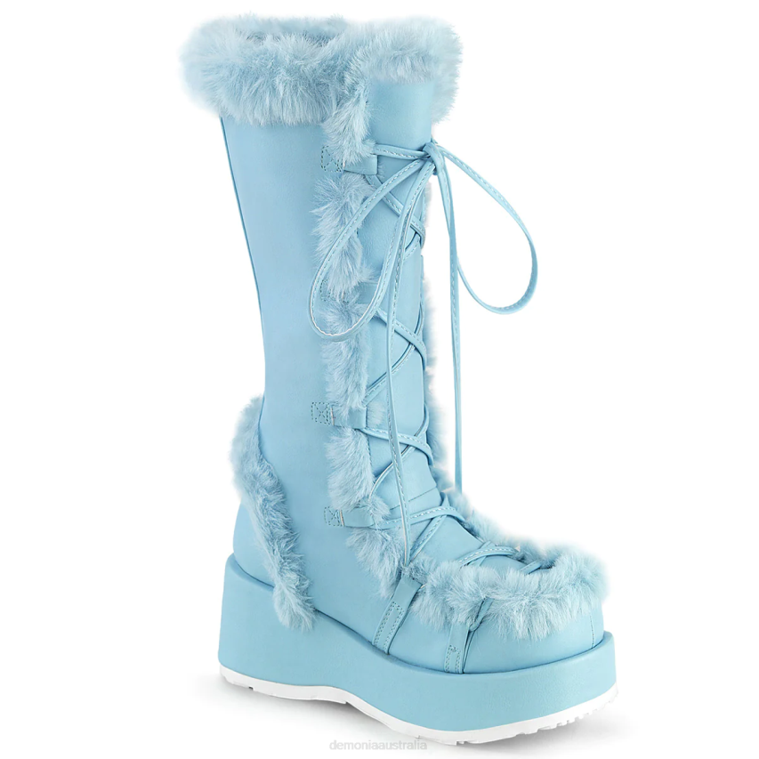 Baby Blue Vegan Leather Demonia Cubby-311 R6NZ1047