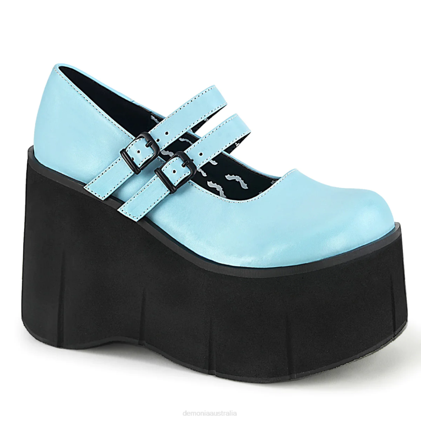 Baby Blue Vegan Leather Demonia Kera-08 R6NZ1184