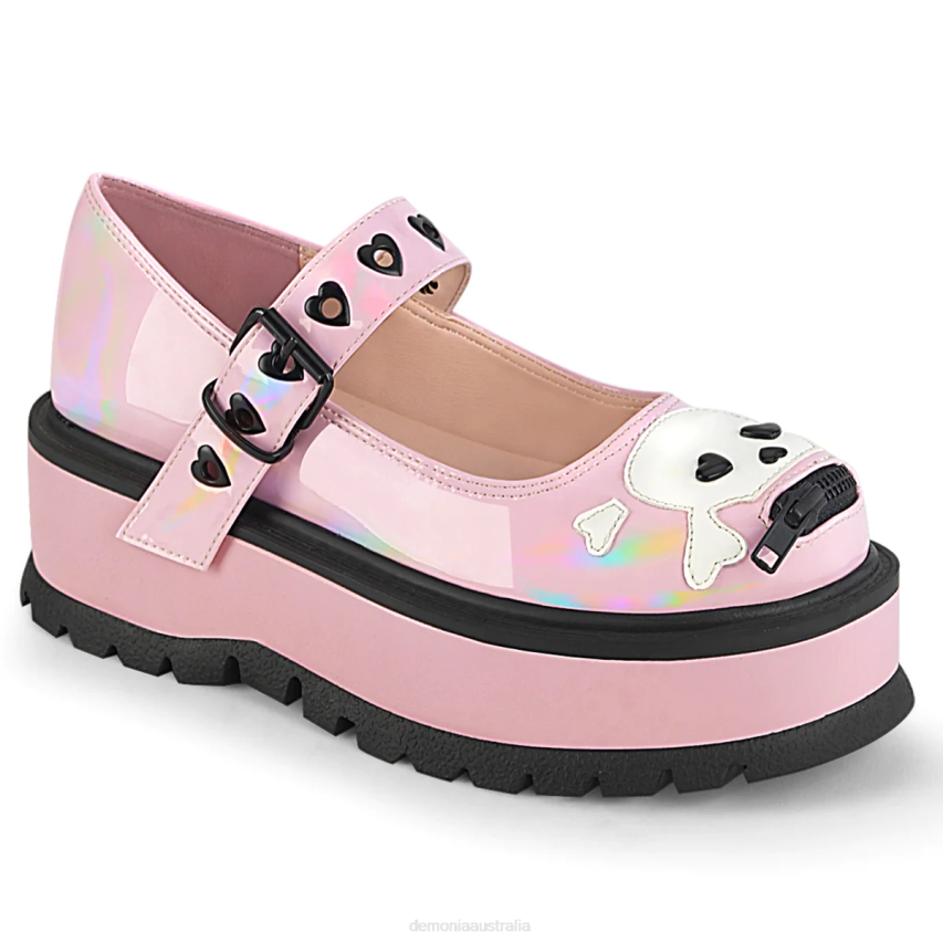 Baby Pink Hologram Demonia Slacker-27 R6NZ1333