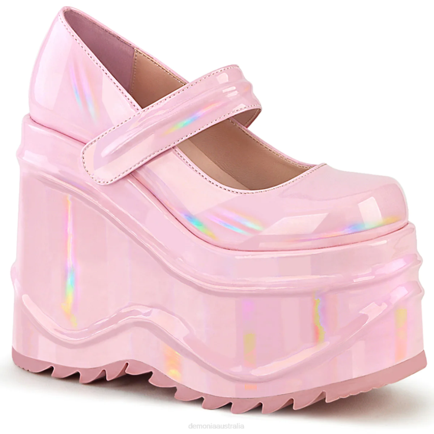 Baby Pink Hologram Demonia Wave-32 R6NZ1507