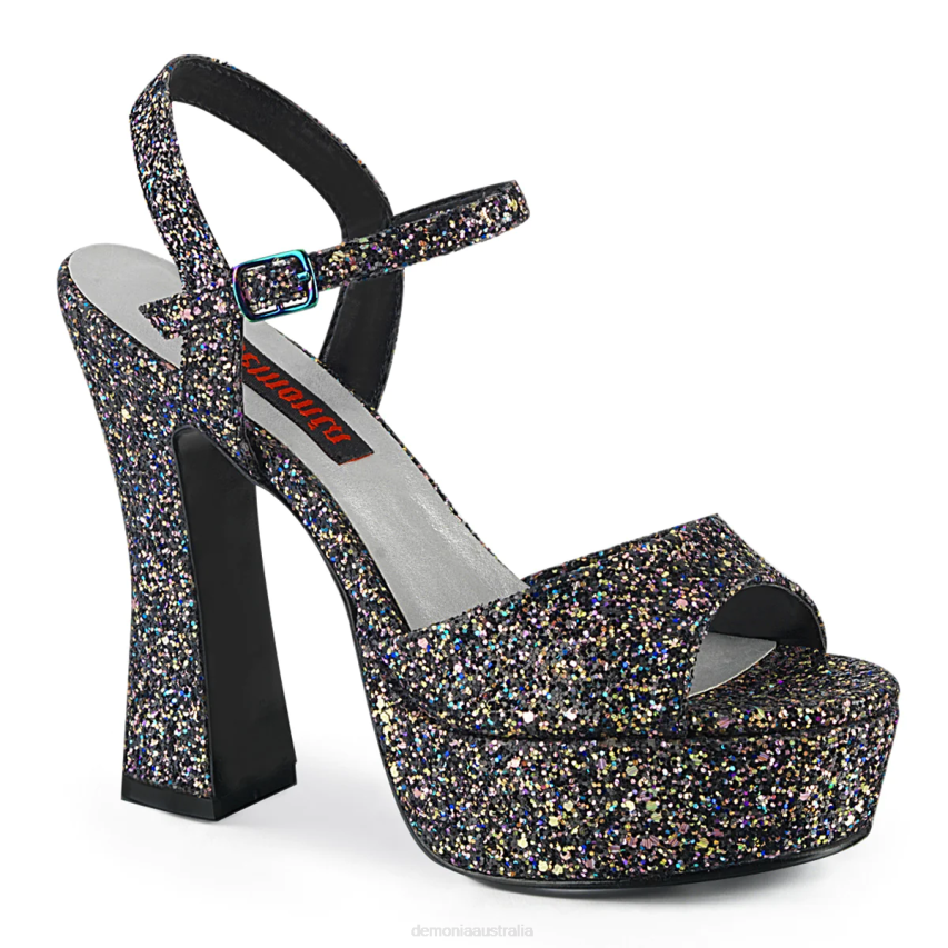 Black Multi Glitter Demonia Dolly-09 R6NZ1102