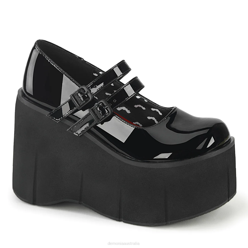 Black Patent Demonia Kera-08 R6NZ1187
