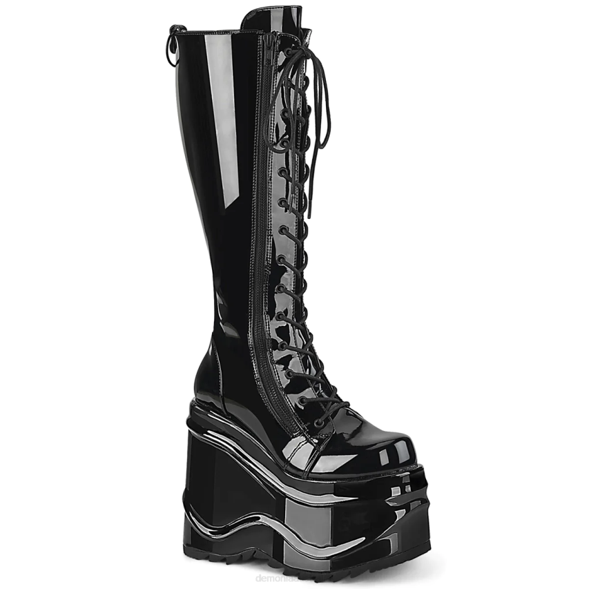Black Patent Demonia Wave-200 R6NZ1500