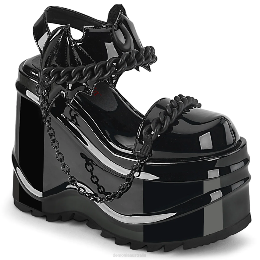 Black Patent Demonia Wave-20 R6NZ1497