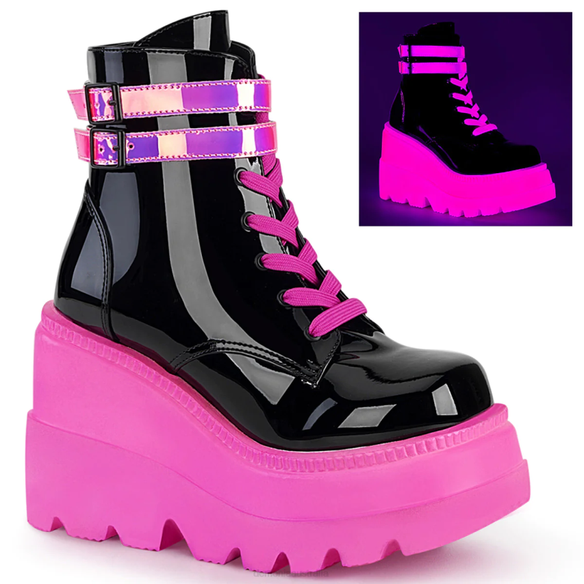 Black Patent-UV Neon Pink Demonia Shaker-52 R6NZ1284