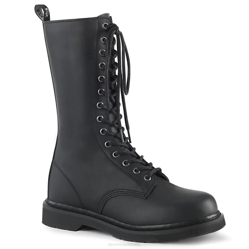 Black Vegan Leather Demonia Bolt-300 R6NZ951