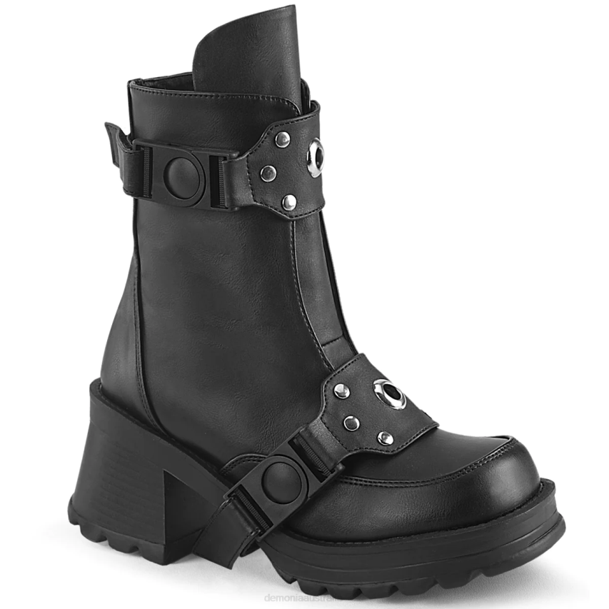 Black Vegan Leather Demonia Bratty-56 R6NZ974
