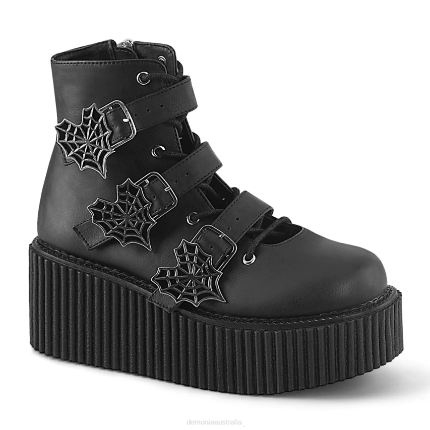 Black Vegan Leather Demonia Creeper-260 R6NZ1038