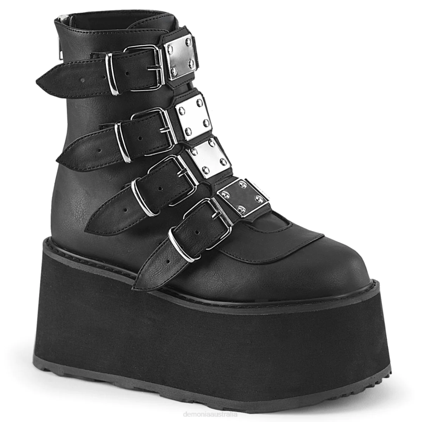 Black Vegan Leather Demonia Damned-105 R6NZ1057