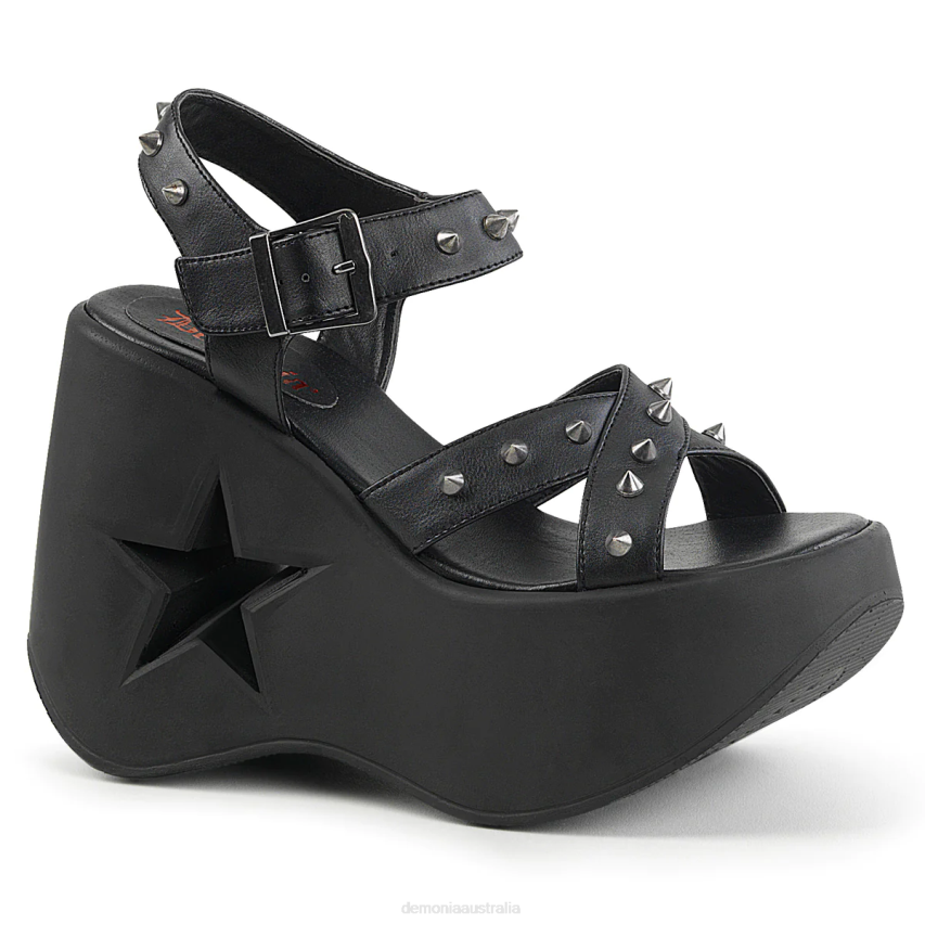 Black Vegan Leather Demonia Dynamite-02 R6NZ1110