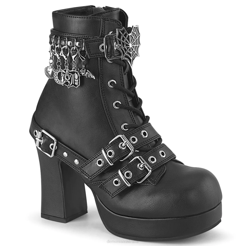 Black Vegan Leather Demonia Gothika-66 R6NZ1175