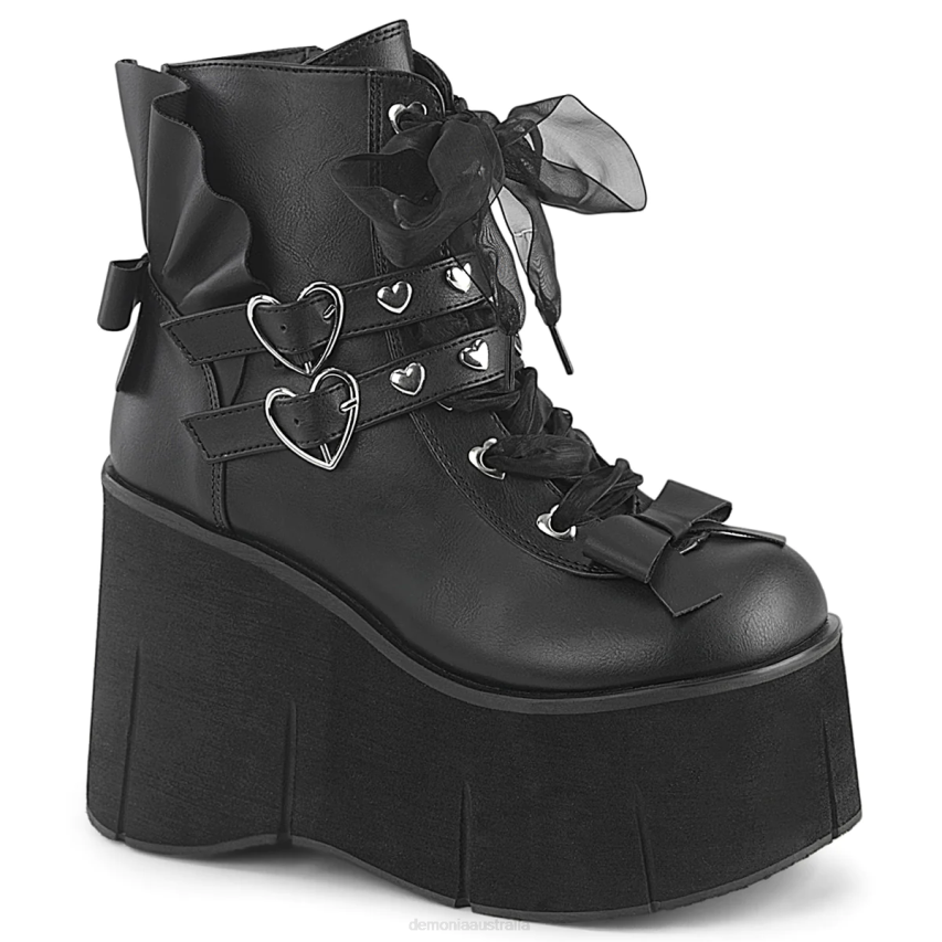 Black Vegan Leather Demonia Kera-55 R6NZ1207