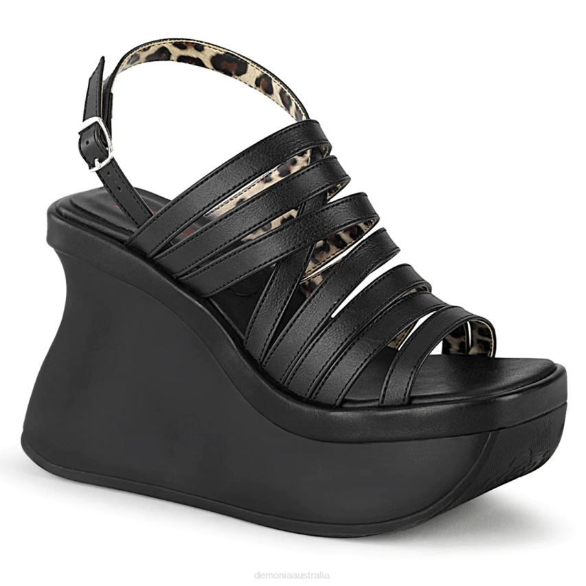 Black Vegan Leather Demonia Pace-33 R6NZ1226