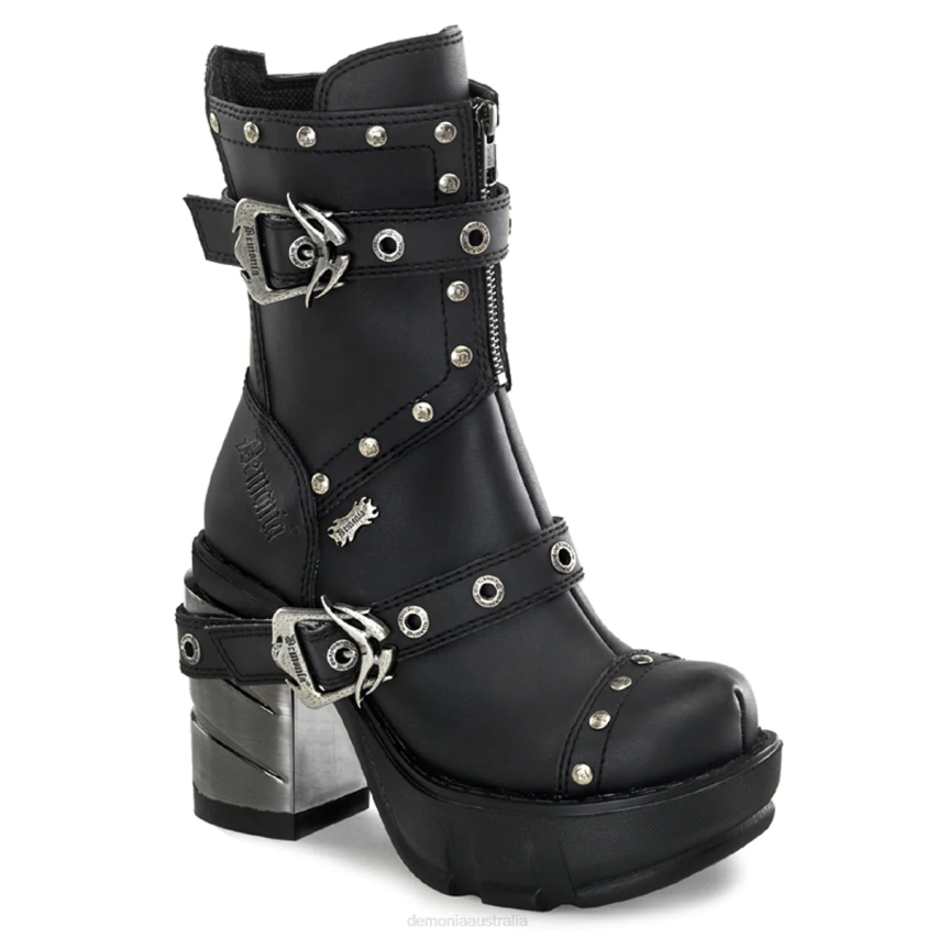 Black Vegan Leather Demonia Sinister-201 R6NZ1307